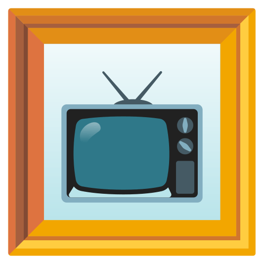 frame with picture tv