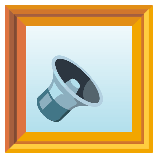 frame with picture speaker