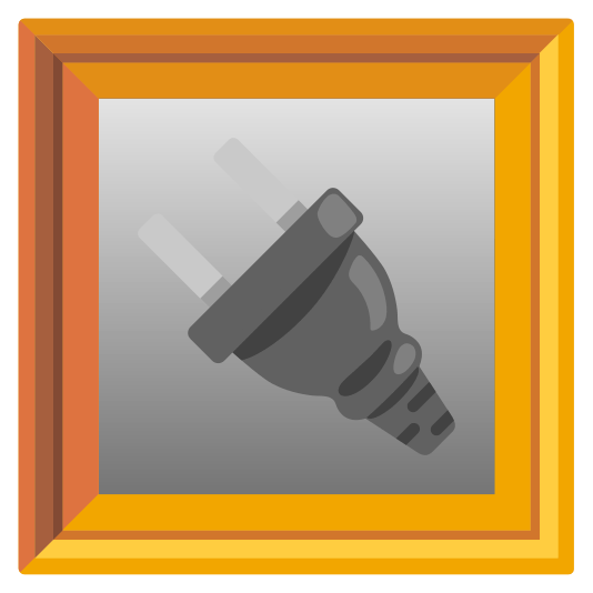 frame with picture electric plug