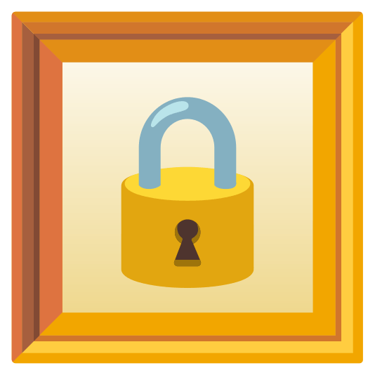 frame with picture lock