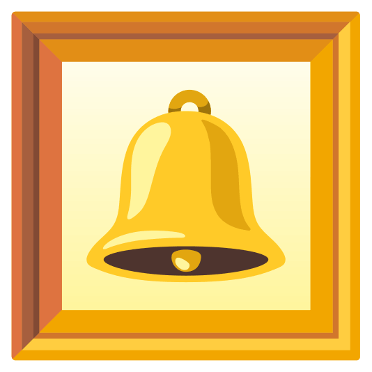 frame with picture bell