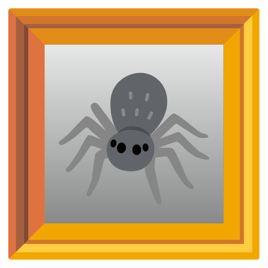 frame with picture spider