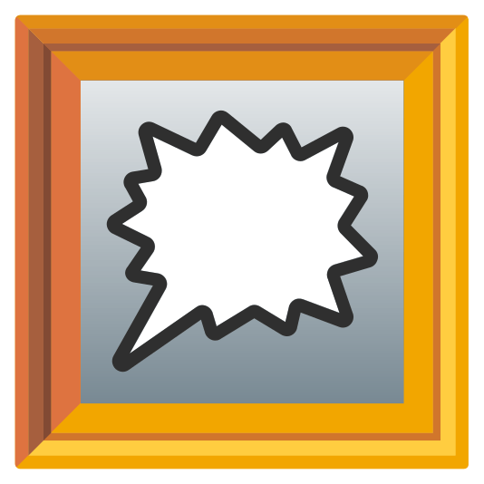 frame with picture right anger bubble