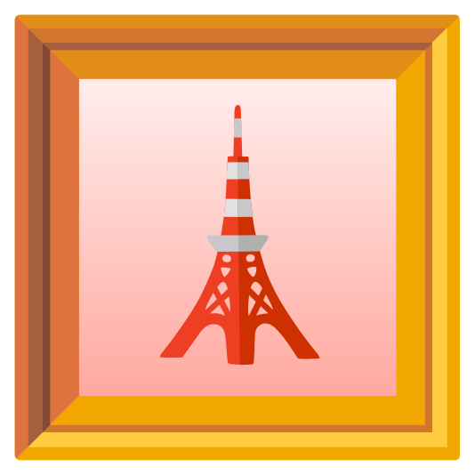 frame with picture tokyo tower