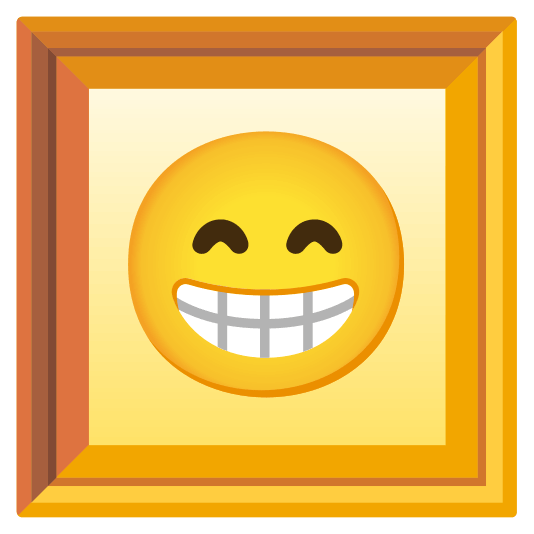 frame with picture grin