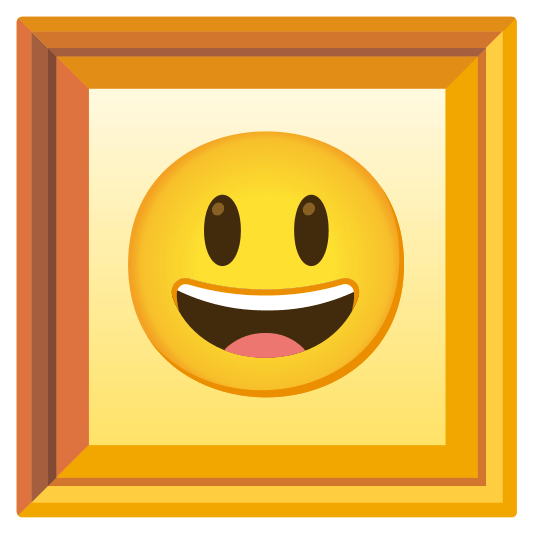 frame with picture smiley