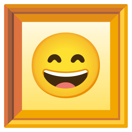 frame with picture smile