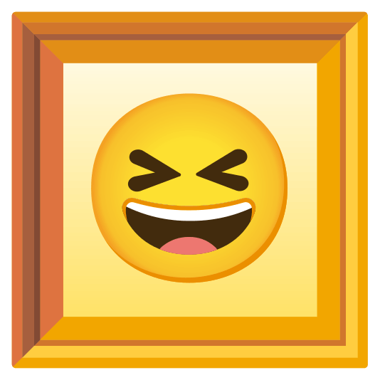 frame with picture laughing