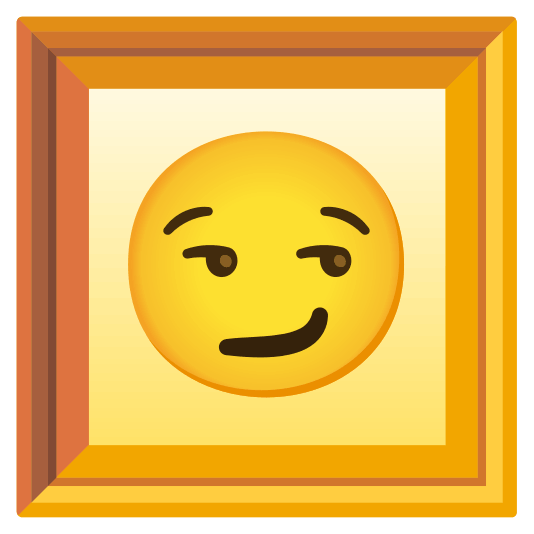 frame with picture smirk