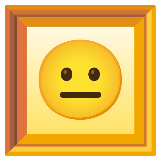 frame with picture neutral face