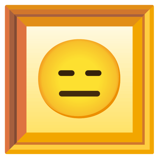 frame with picture expressionless