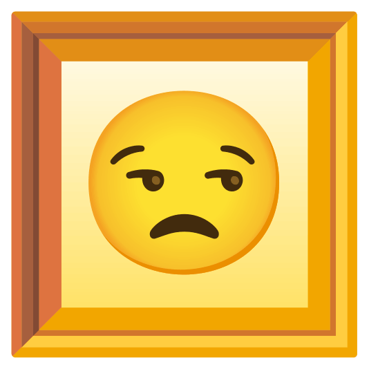 frame with picture unamused