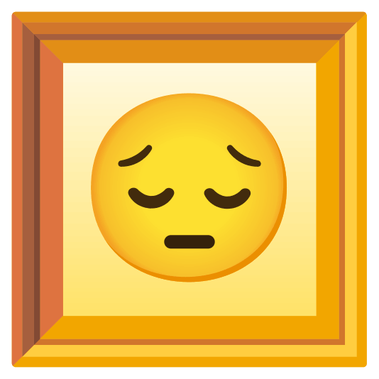 frame with picture pensive