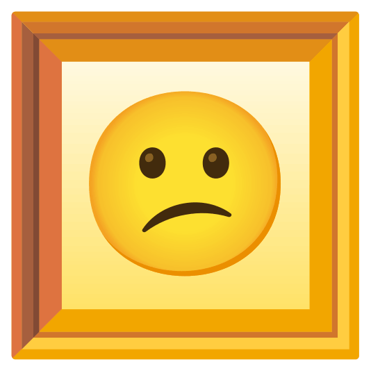 frame with picture confused