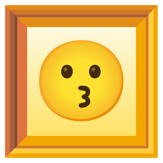 frame with picture kissing