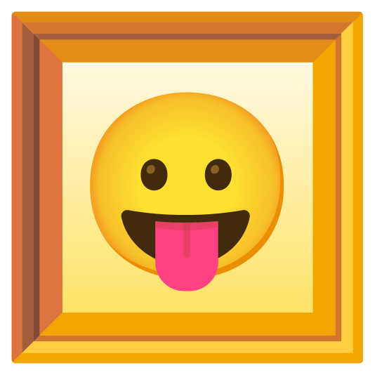 frame with picture stuck out tongue
