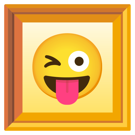 frame with picture stuck out tongue winking eye