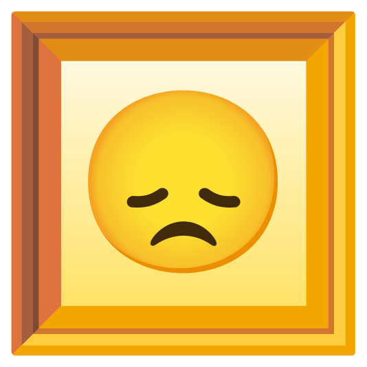 frame with picture disappointed