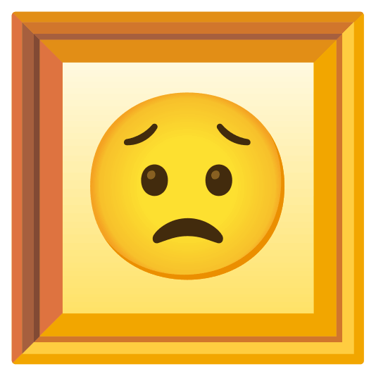 frame with picture worried