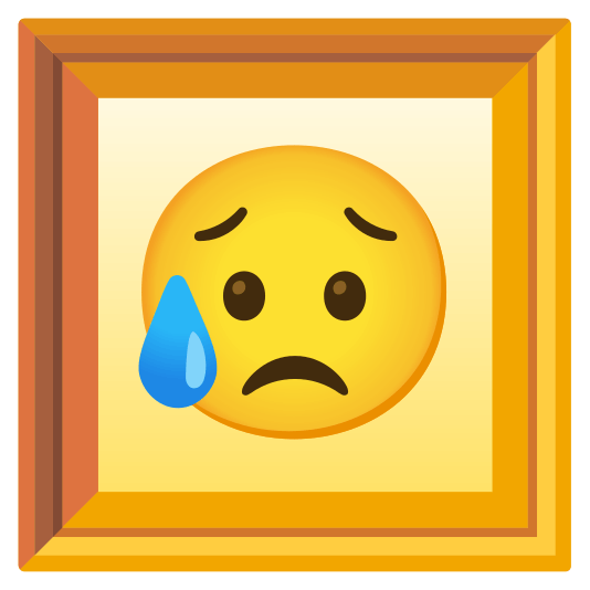 frame with picture disappointed relieved