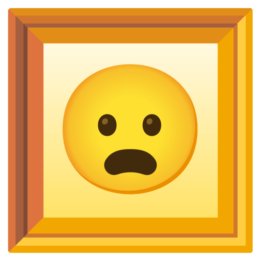 frame with picture frowning