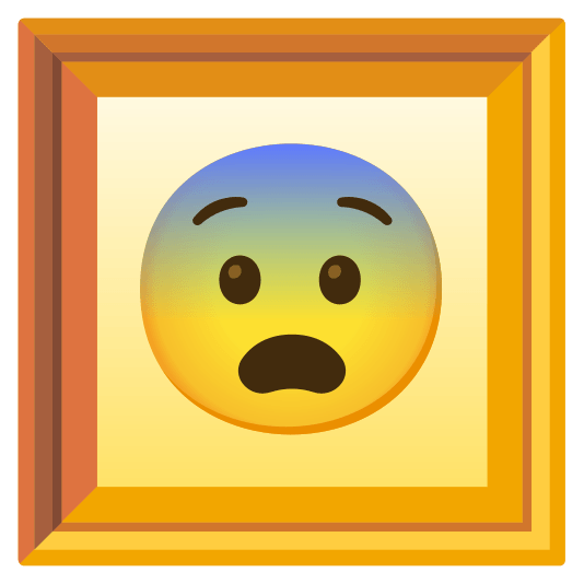 frame with picture fearful