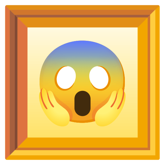frame with picture scream