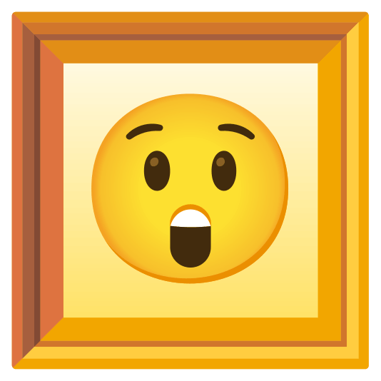 frame with picture astonished