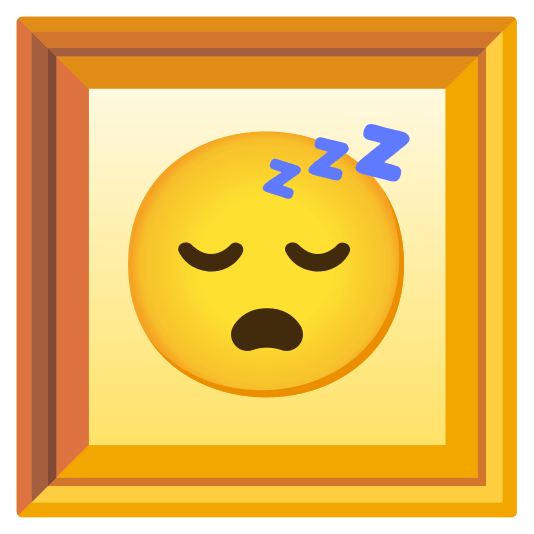 frame with picture sleeping