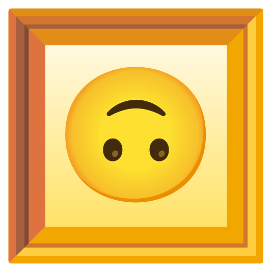 frame with picture upside down face