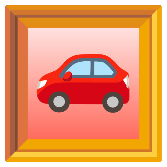 frame with picture car