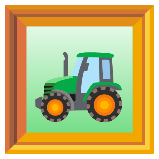 frame with picture tractor