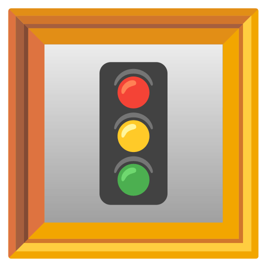frame with picture vertical traffic light
