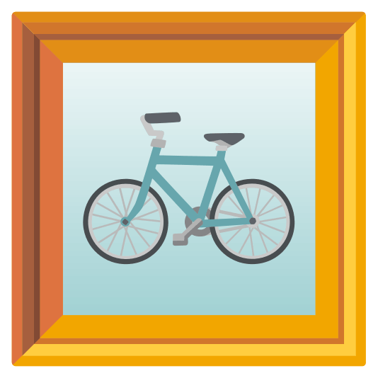 frame with picture bike