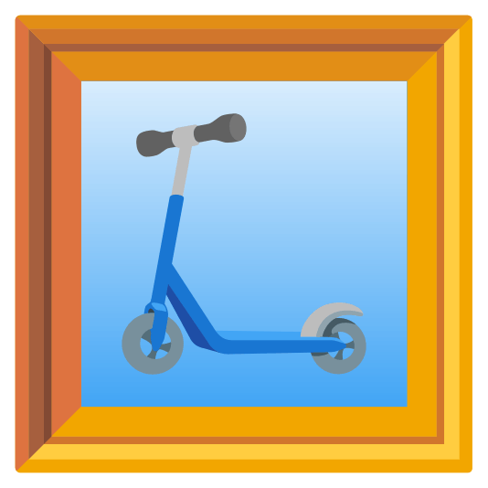 frame with picture scooter