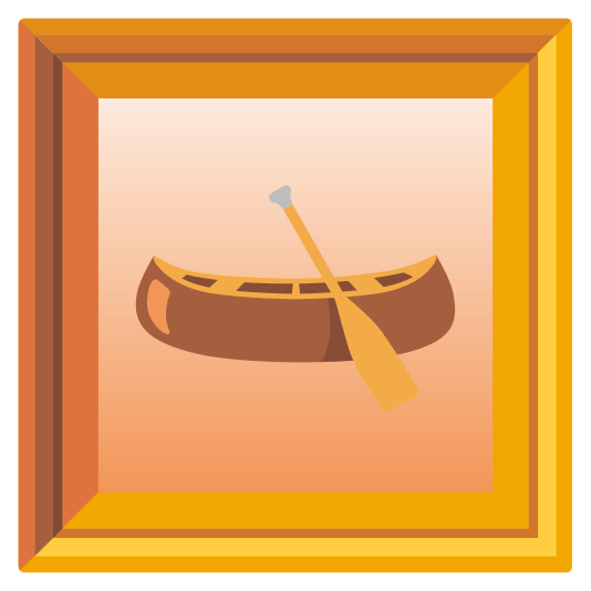 frame with picture canoe