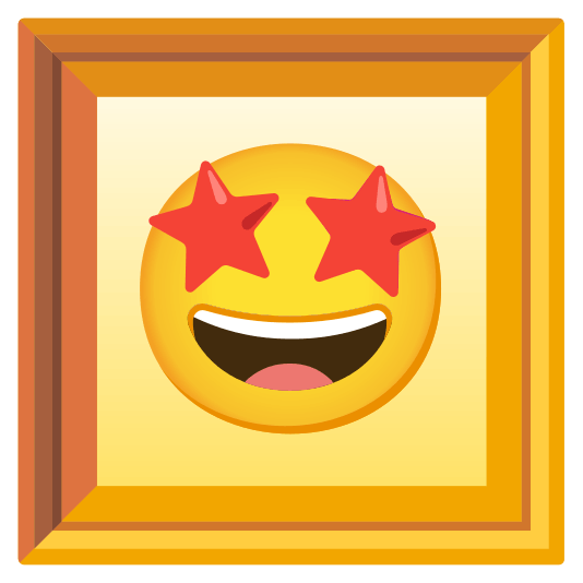 frame with picture star struck