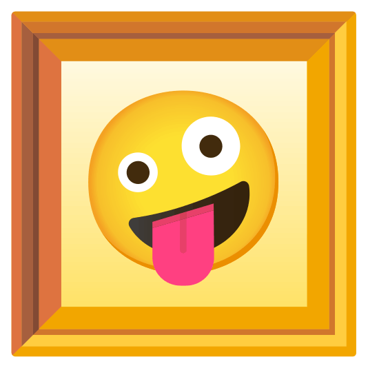 frame with picture zany face