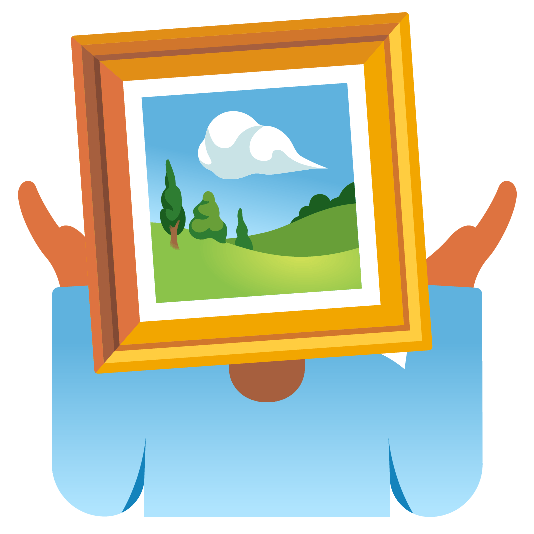 frame with picture shrug