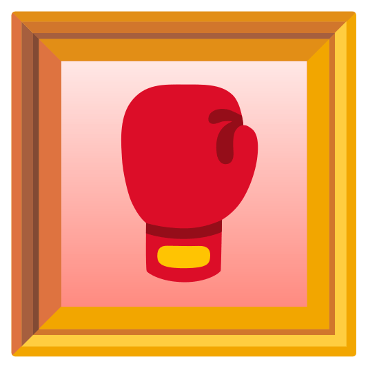 frame with picture boxing glove