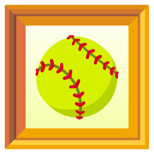 frame with picture softball