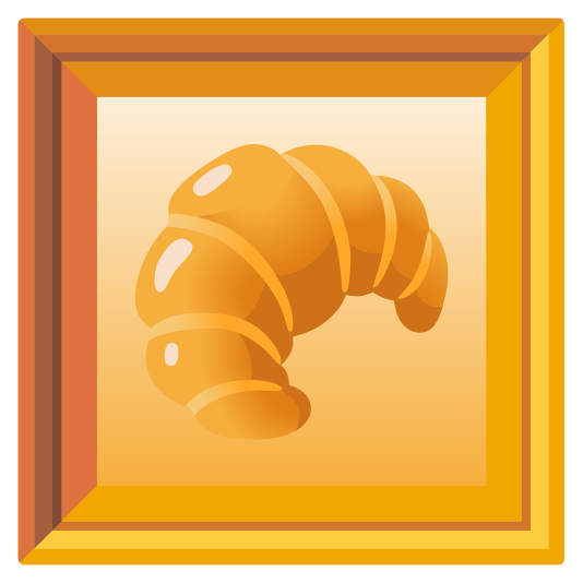 frame with picture croissant