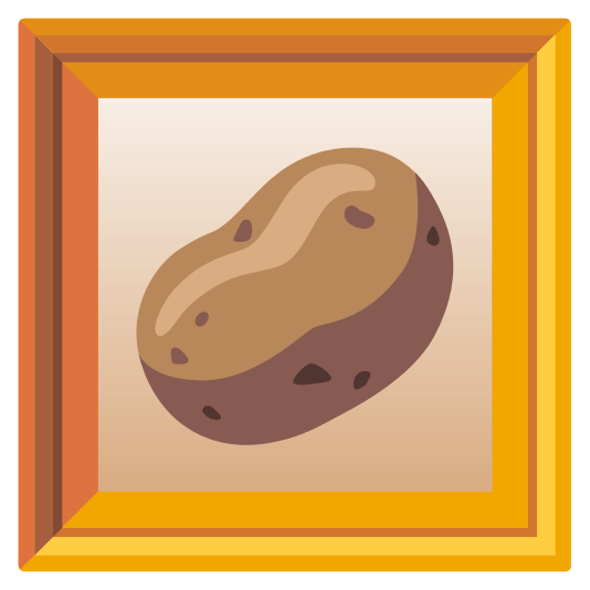 frame with picture potato