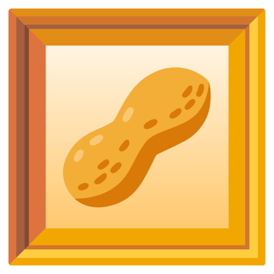 frame with picture peanuts