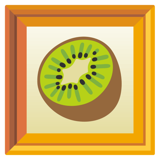 frame with picture kiwifruit