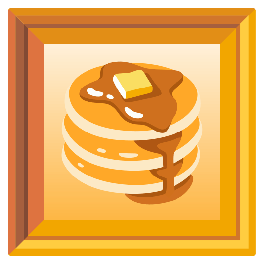 frame with picture pancakes