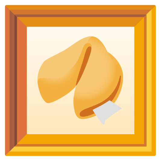 frame with picture fortune cookie