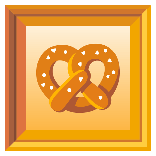 frame with picture pretzel