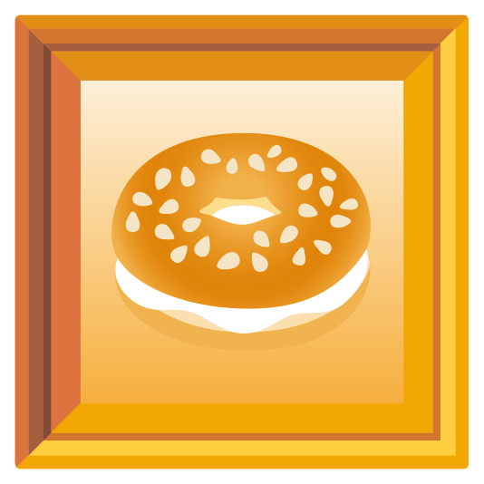 frame with picture bagel