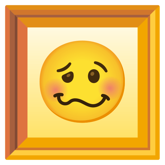 frame with picture woozy face